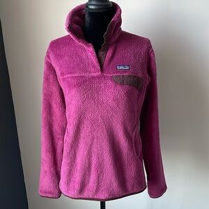 Patagonia Snap-T Fleece Pullover Magenta Purple Pink Womens Fleece Jacket Size M